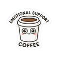 Emotional Support Coffee Stickers - Cute Kiss-Cut Designs for Daily Motivation